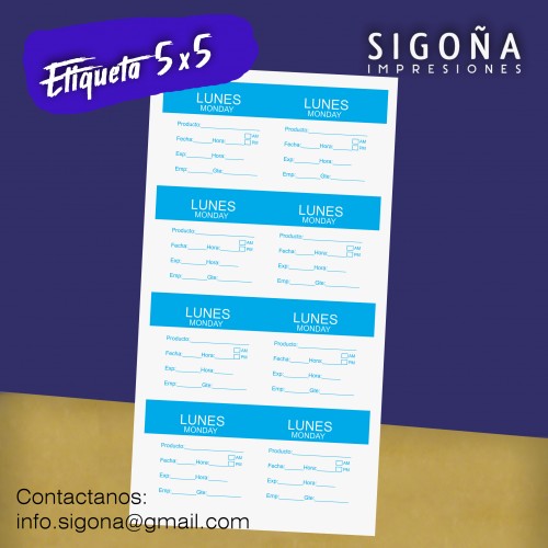 ETIQUETA 5X5