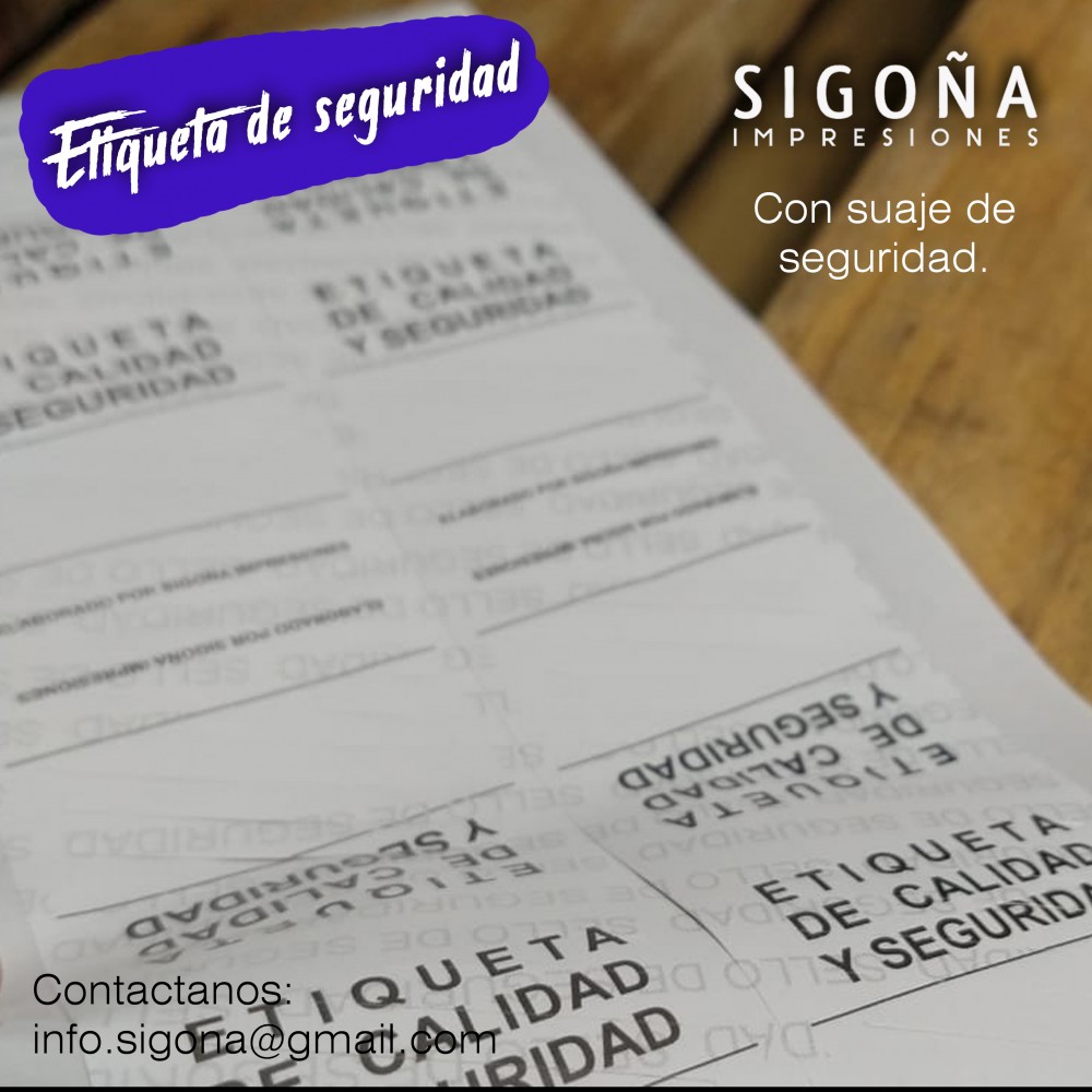 ETIQUETA DE SEGURIDAD